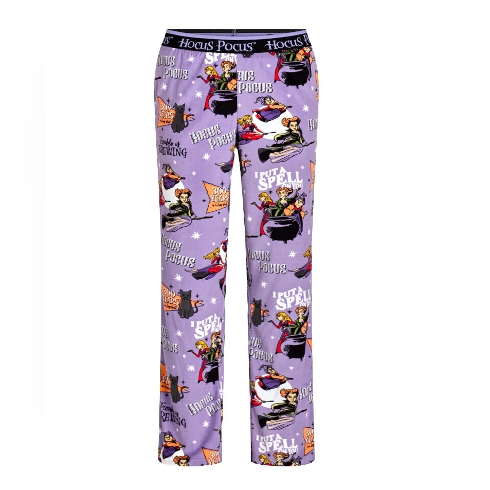 Disney Women's Hocus Pocus Halloween Velour Sleep Pajama Pants Size 2x Nwt